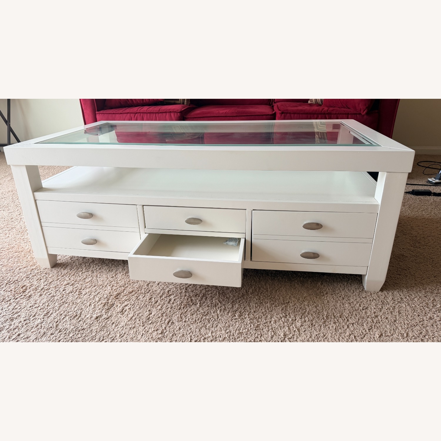 Bob's Discount Furniture Prestige White Storage Coffee Table - image-2