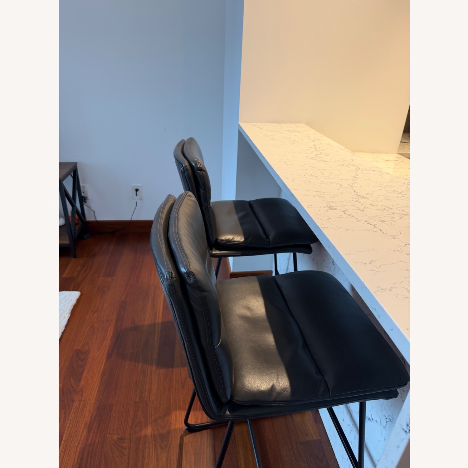 Wayfair Black Faux Leather Stool - image-3