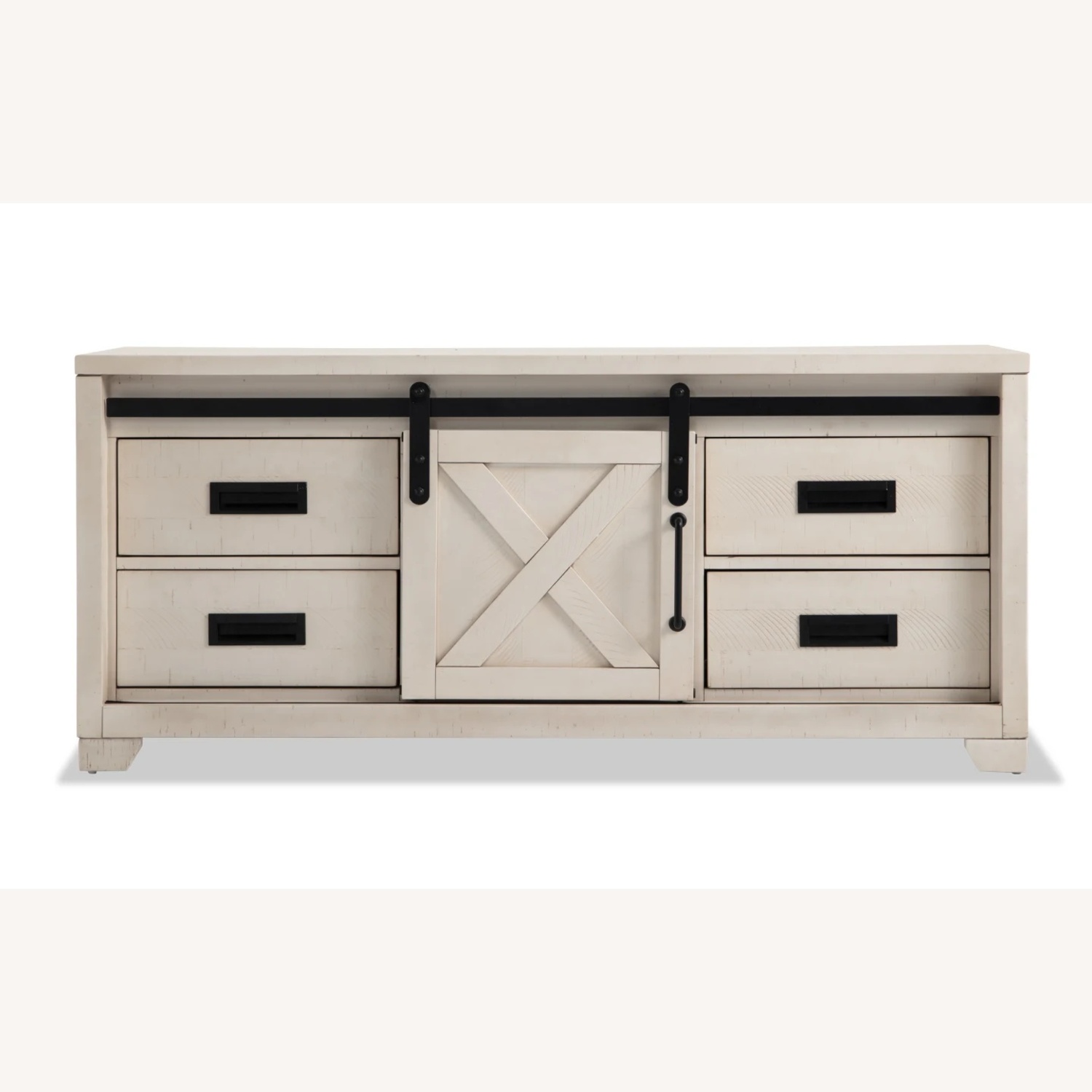Montana 55" White Sliding Barn Door TV Stand / Console - image-5