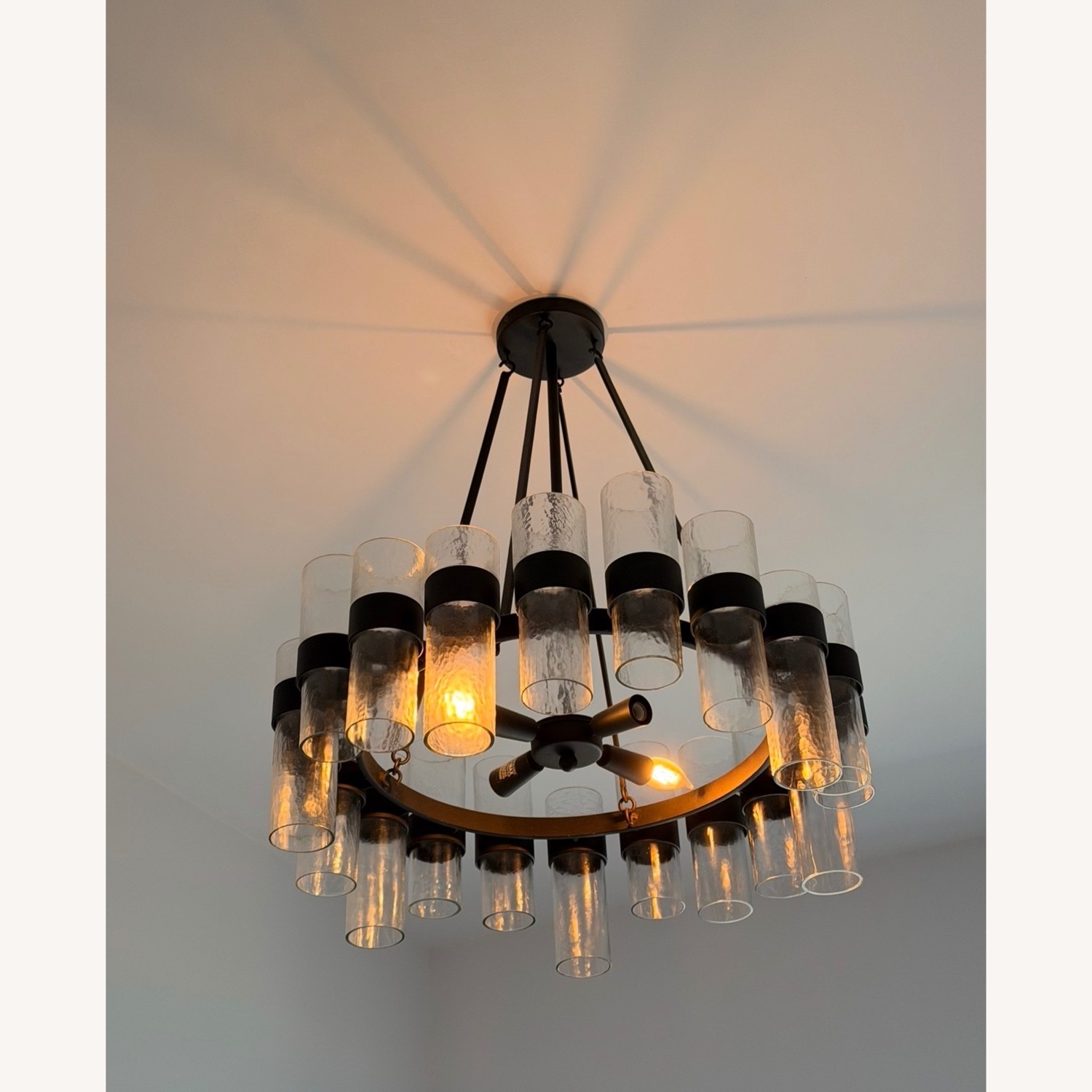 Pottery Barn Penni Recycled Glass Chandelier (24") - image-7