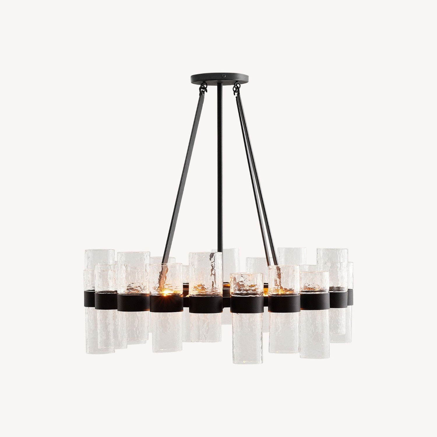 Pottery Barn Penni Recycled Glass Chandelier (24") - image-6