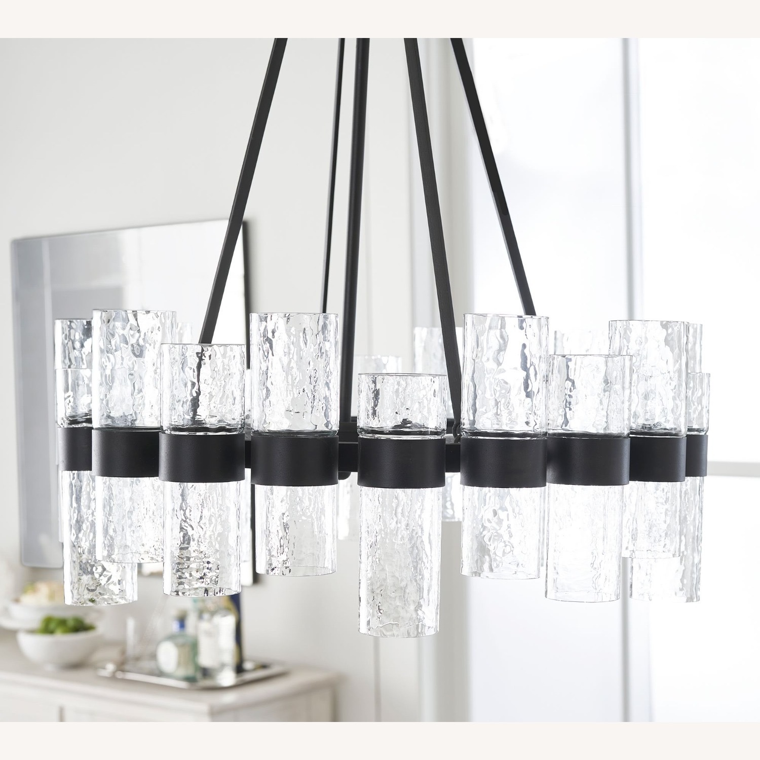 Pottery Barn Penni Recycled Glass Chandelier (24") - image-4