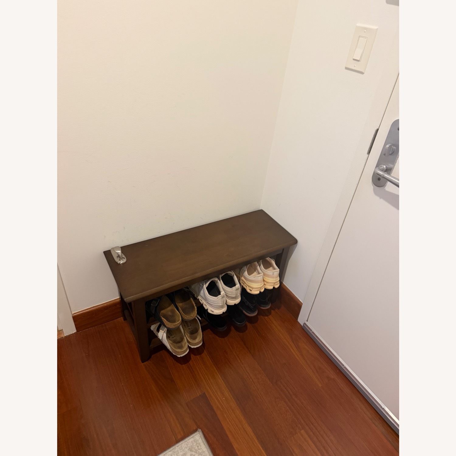 XKZG Shoe Rack Bench Wooden Shoe Storage Bench - image-1