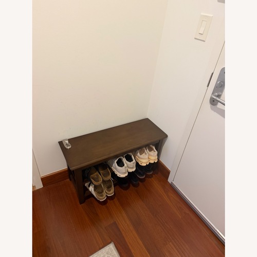 Used XKZG Shoe Rack Bench Wooden Shoe Storage Bench for sale on AptDeco