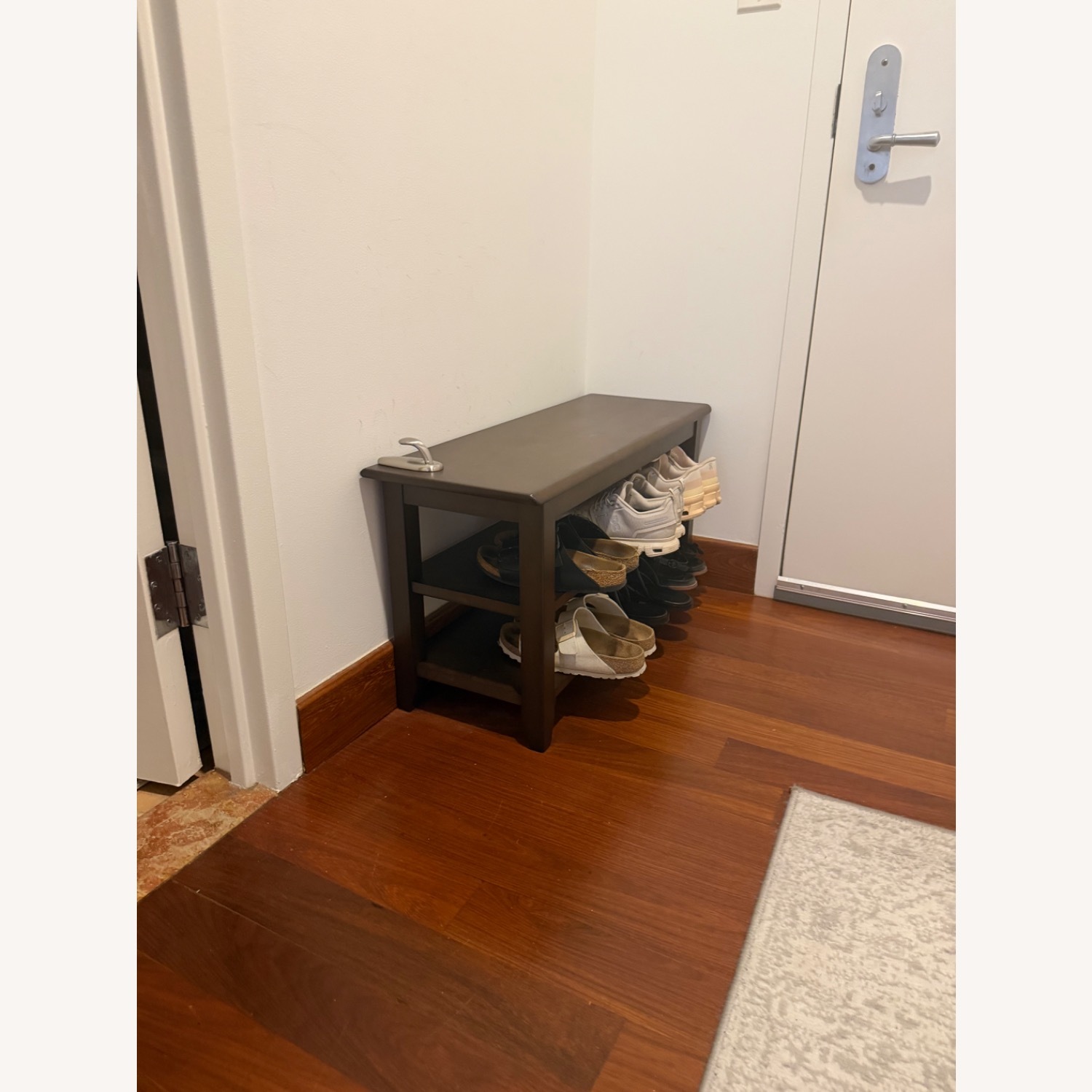 XKZG Shoe Rack Bench Wooden Shoe Storage Bench - image-2