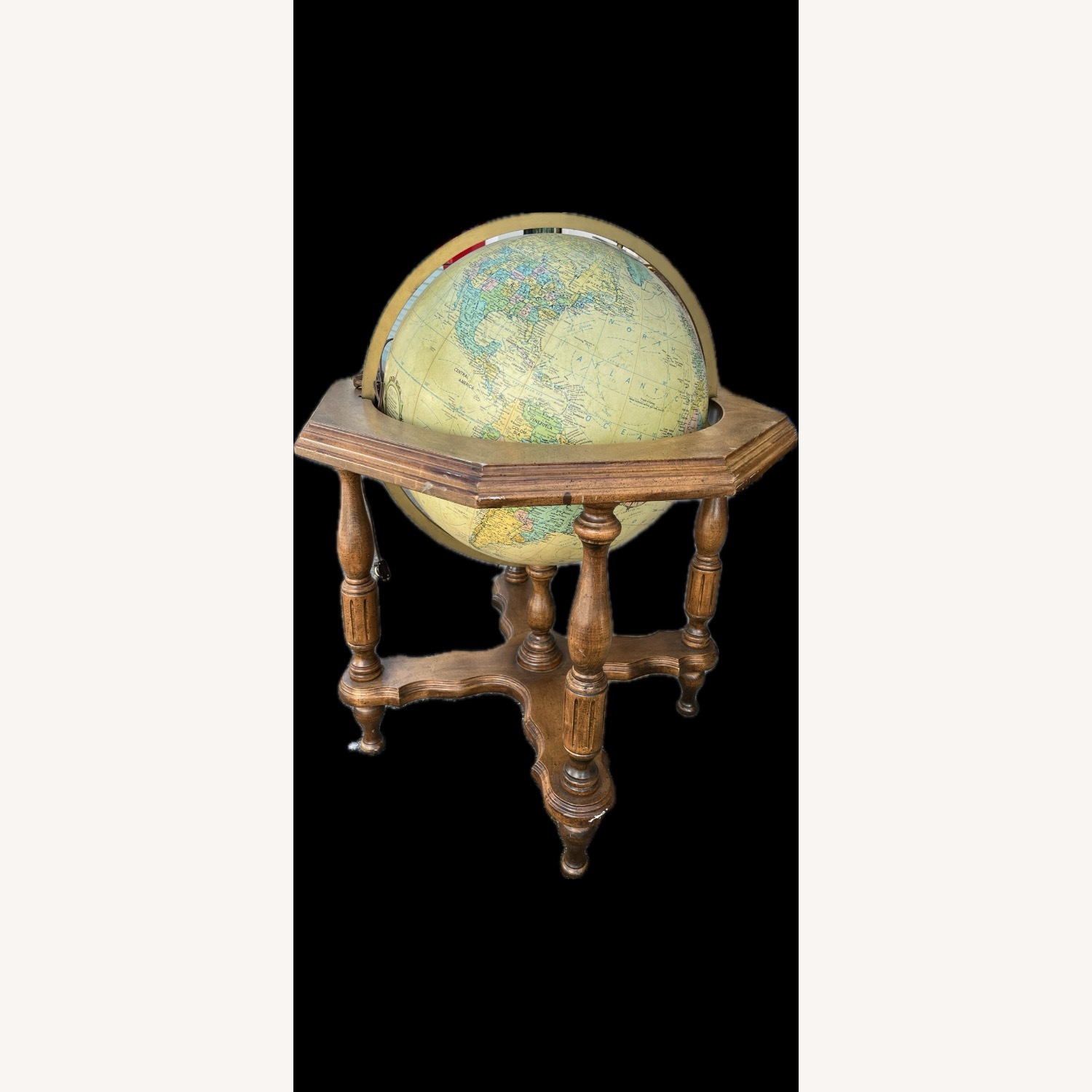 Statesman 20″ Antique Illuminated Floor Heirloom – Replogle Globes - image-1