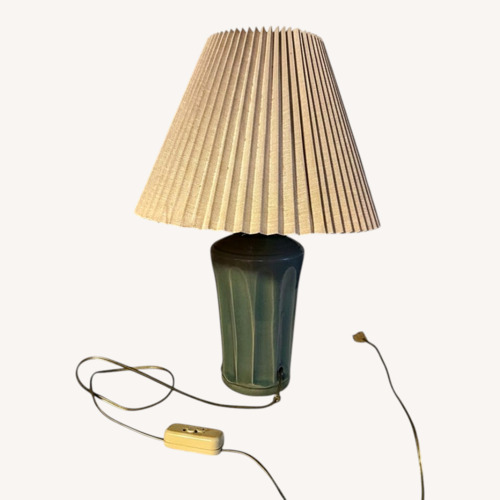 Used 1990's Simon Pearce Celadon Table lamp for sale on AptDeco