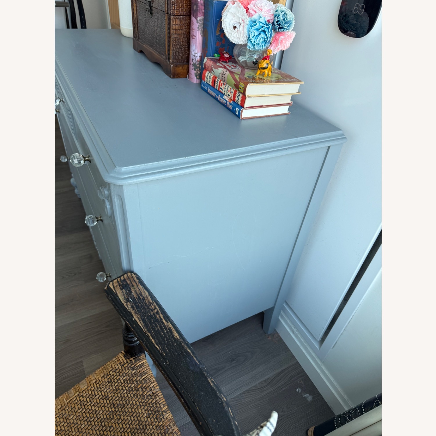 Vintage/Antique Finds Light Gray Wood Dresser - image-7
