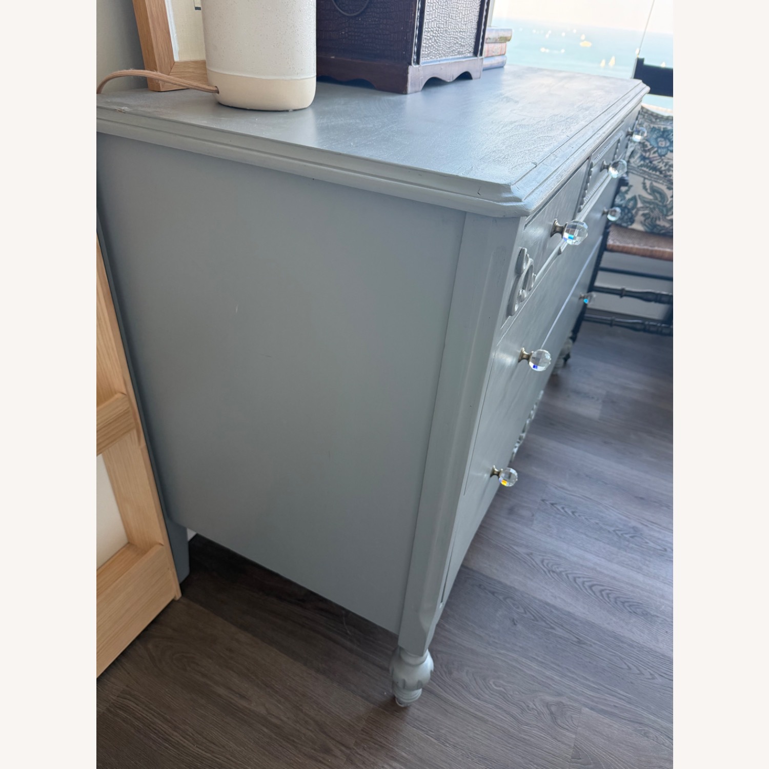 Vintage/Antique Finds Light Gray Wood Dresser - image-3