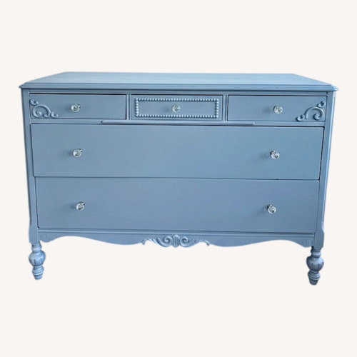 Used Vintage/Antique Finds Light Gray Wood Dresser for sale on AptDeco