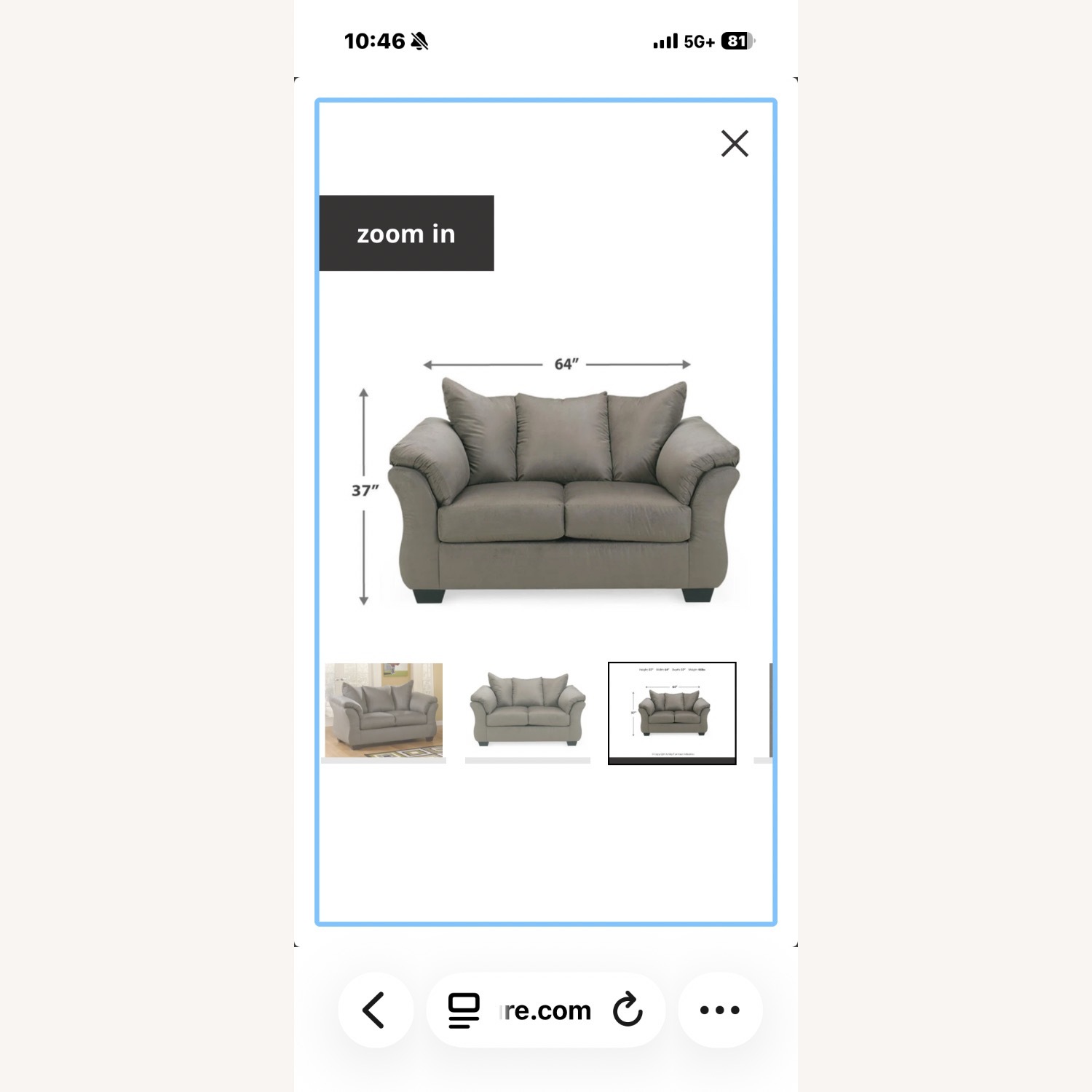 Signature Design by Ashley Darcy 64 in Living Room Loveseat - image-2