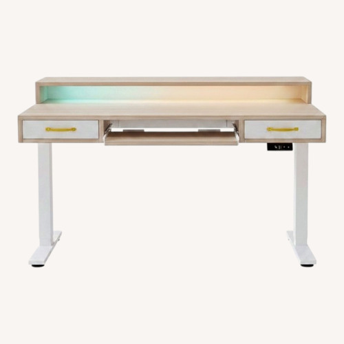 Used TIQLAB Standing Desk with Two Drawers for sale on AptDeco