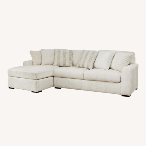 Used Ashley Furniture White Cotton 3+ Piece Sectional for sale on AptDeco