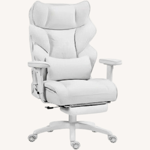 Used Large White Leather Chair for sale on AptDeco