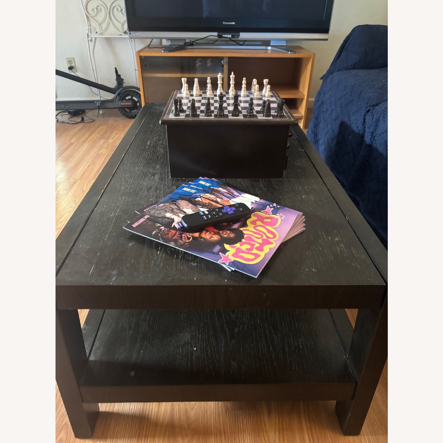 Dark Brown Wooden Coffee Table - image-2