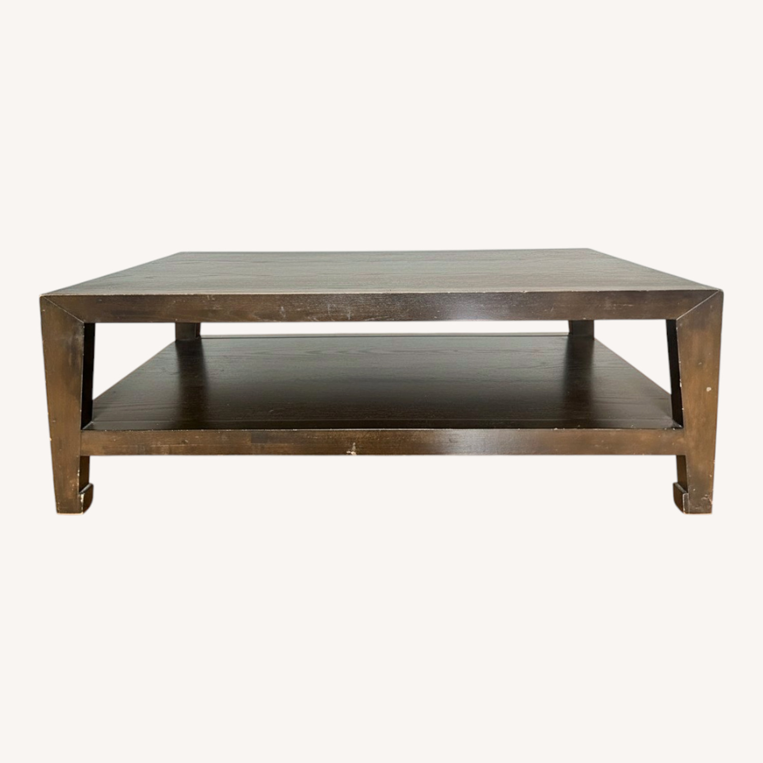 Dark Brown Wooden Coffee Table - image-0