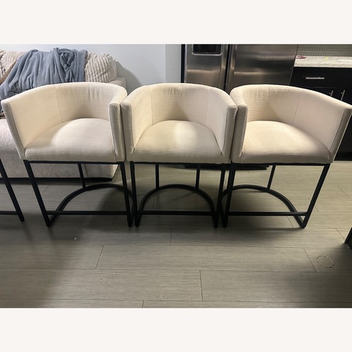 Used Vintage/Antique Finds White Linen Stools for sale on AptDeco