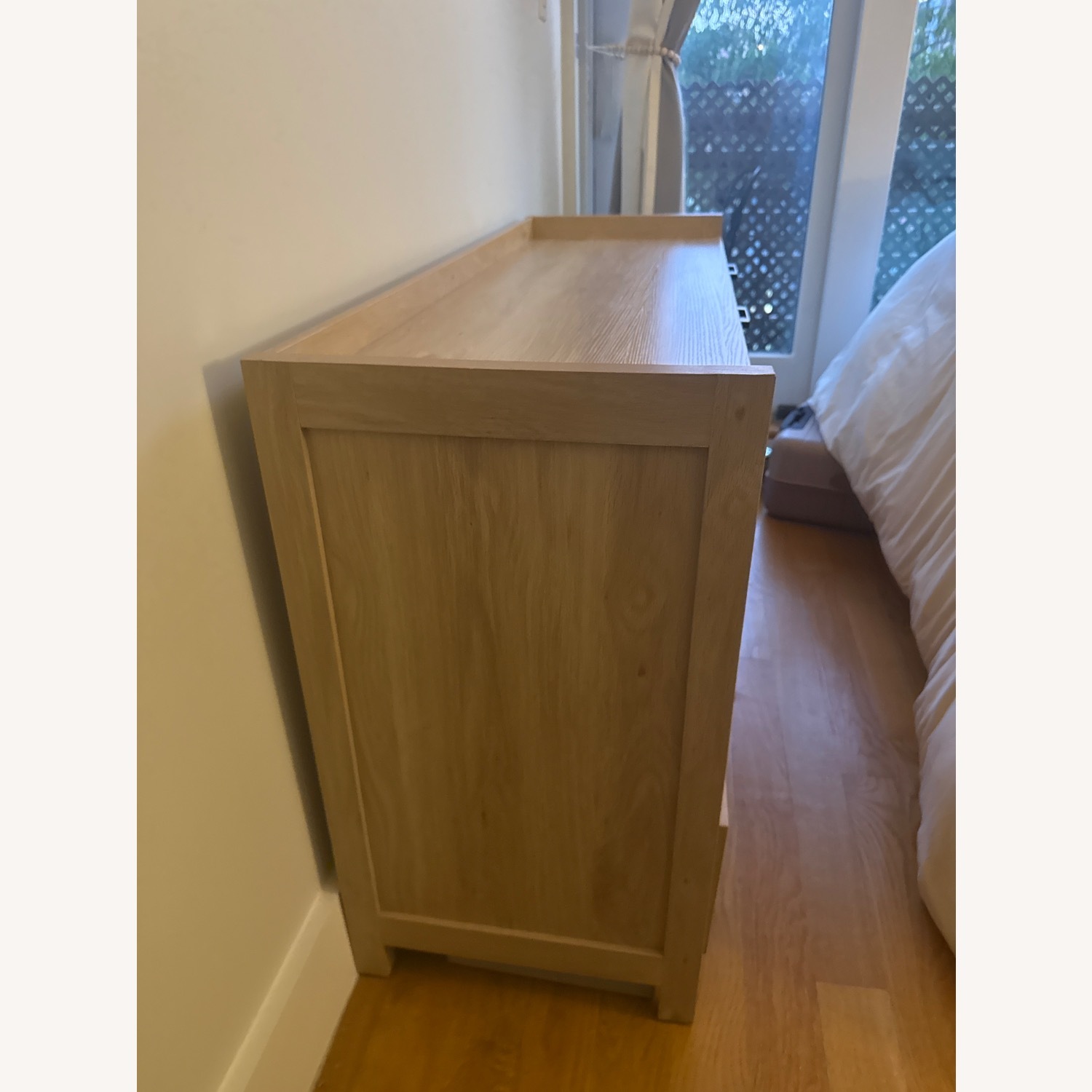 Beige Wicker/Wood Dresser - image-3