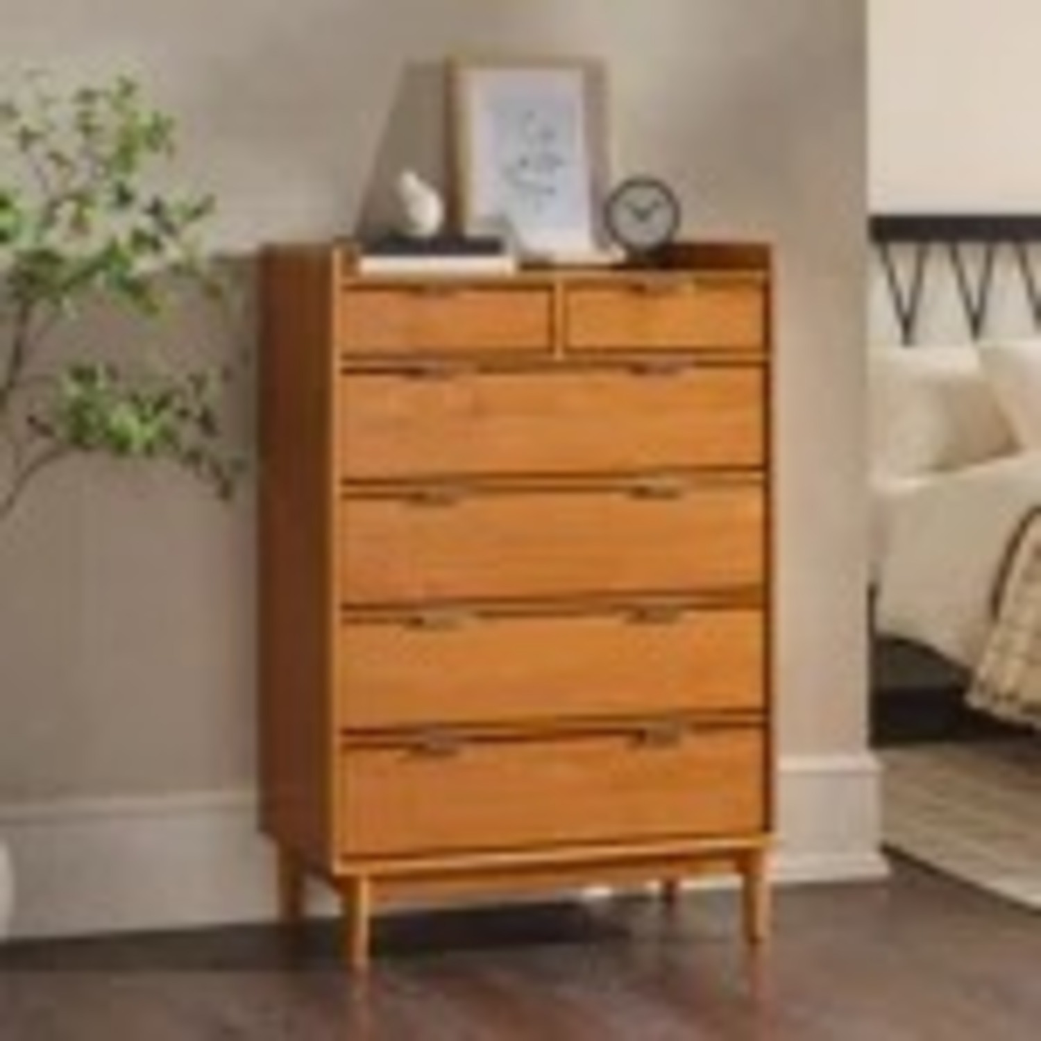 Gheorghe 6 Drawer 30" W Solid Wood Chest - image-1