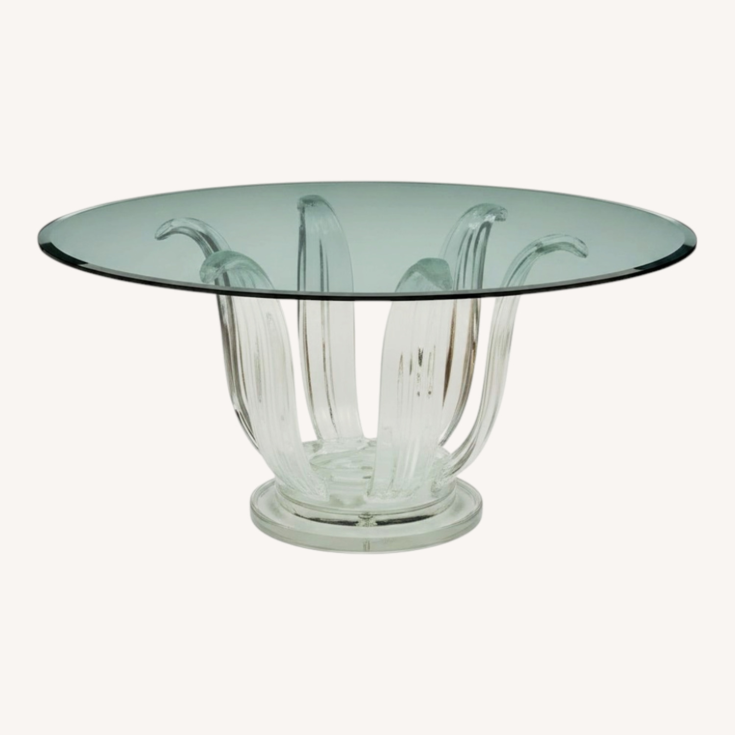 Lalique-Inspired Crystal/Acrylic Dining Table - image-0