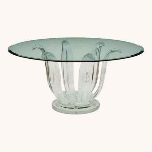 Used Lalique-Inspired Crystal/Acrylic Dining Table for sale on AptDeco
