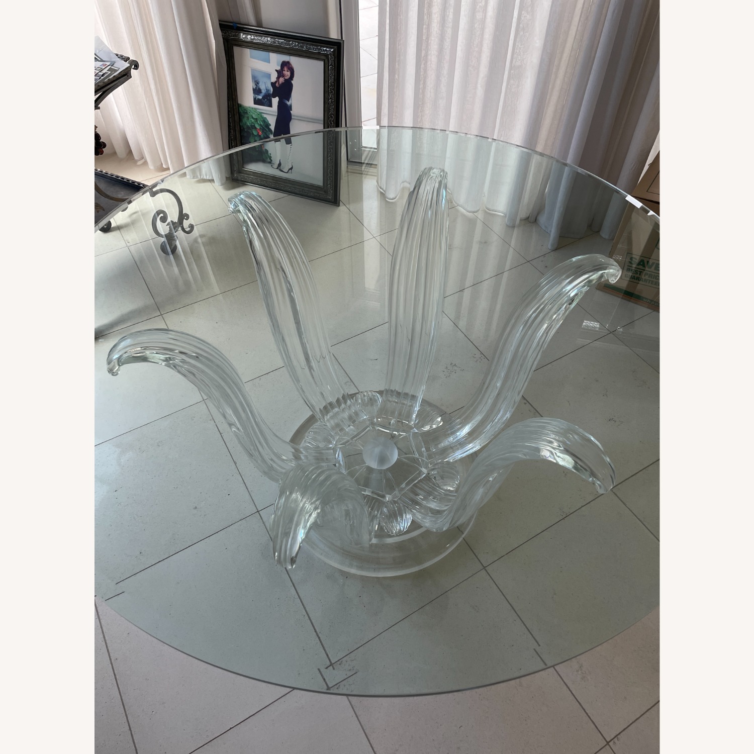 Lalique-Inspired Crystal/Acrylic Dining Table - image-5