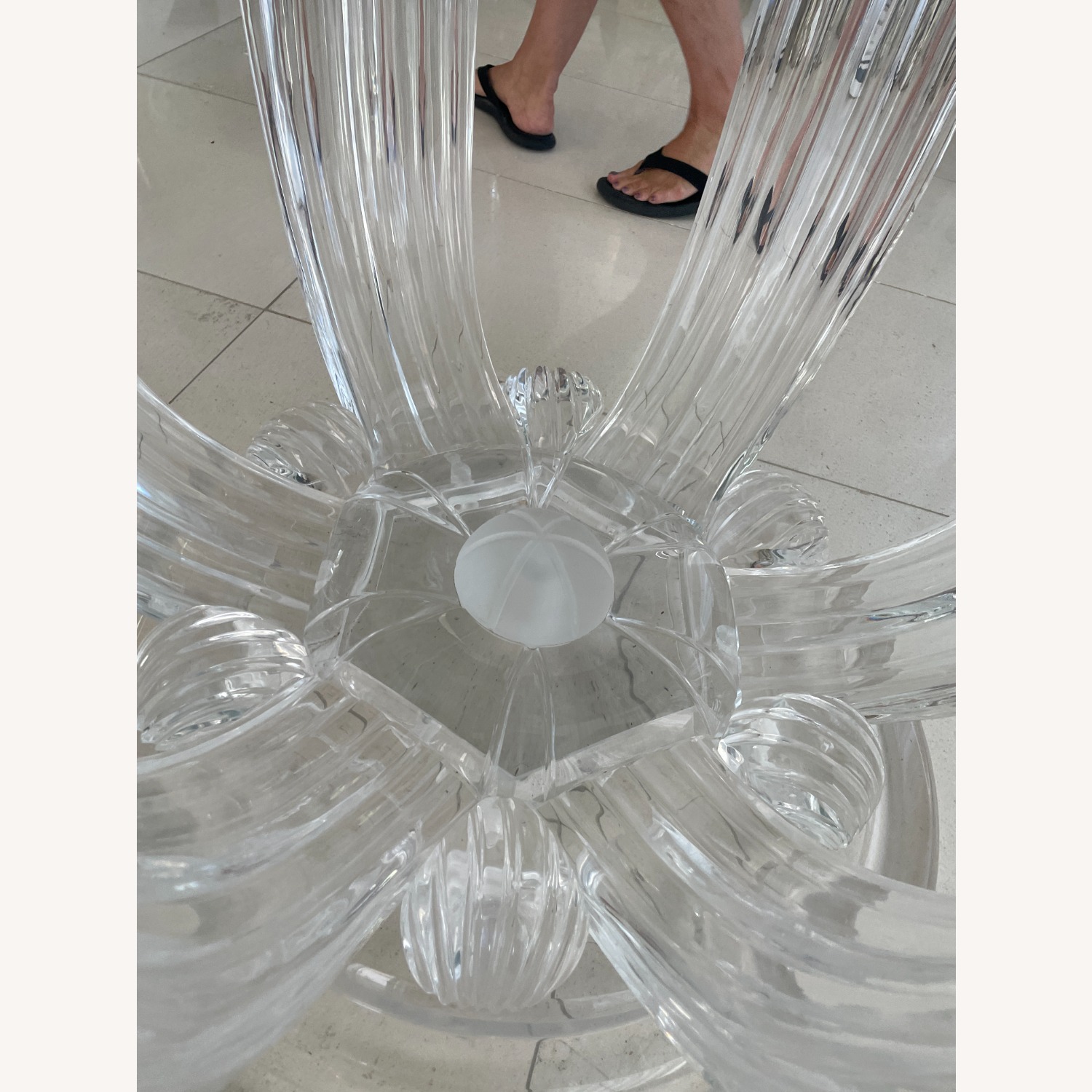 Lalique-Inspired Crystal/Acrylic Dining Table - image-10