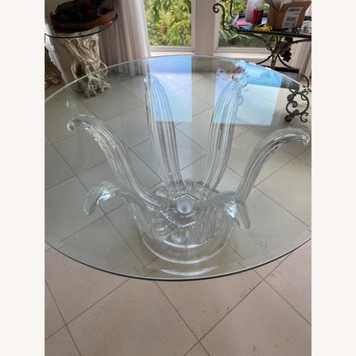 Used Lalique-Inspired Crystal/Acrylic Dining Table for sale on AptDeco