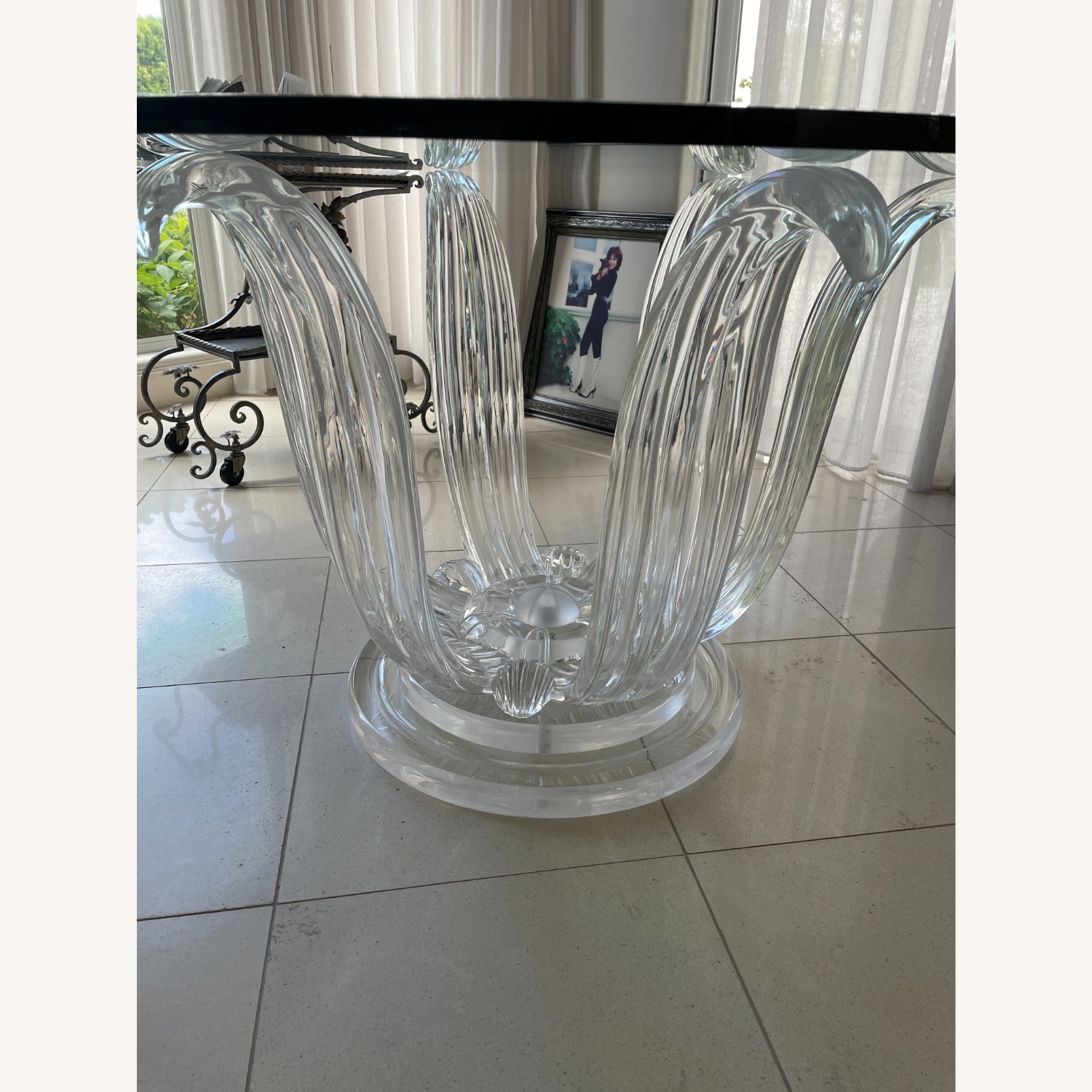Lalique-Inspired Crystal/Acrylic Dining Table - image-4
