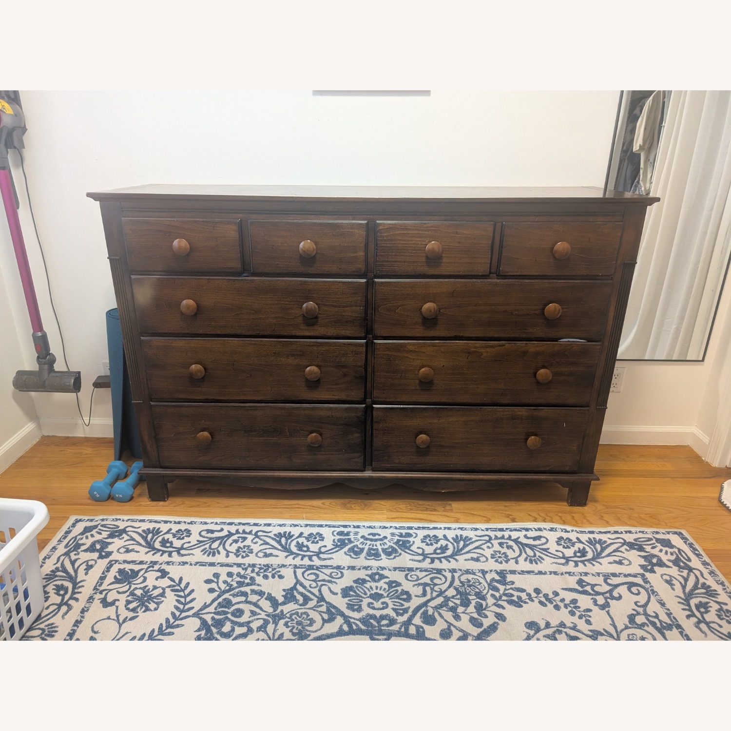 10 Drawer Brown Wooden Dresse - image-2