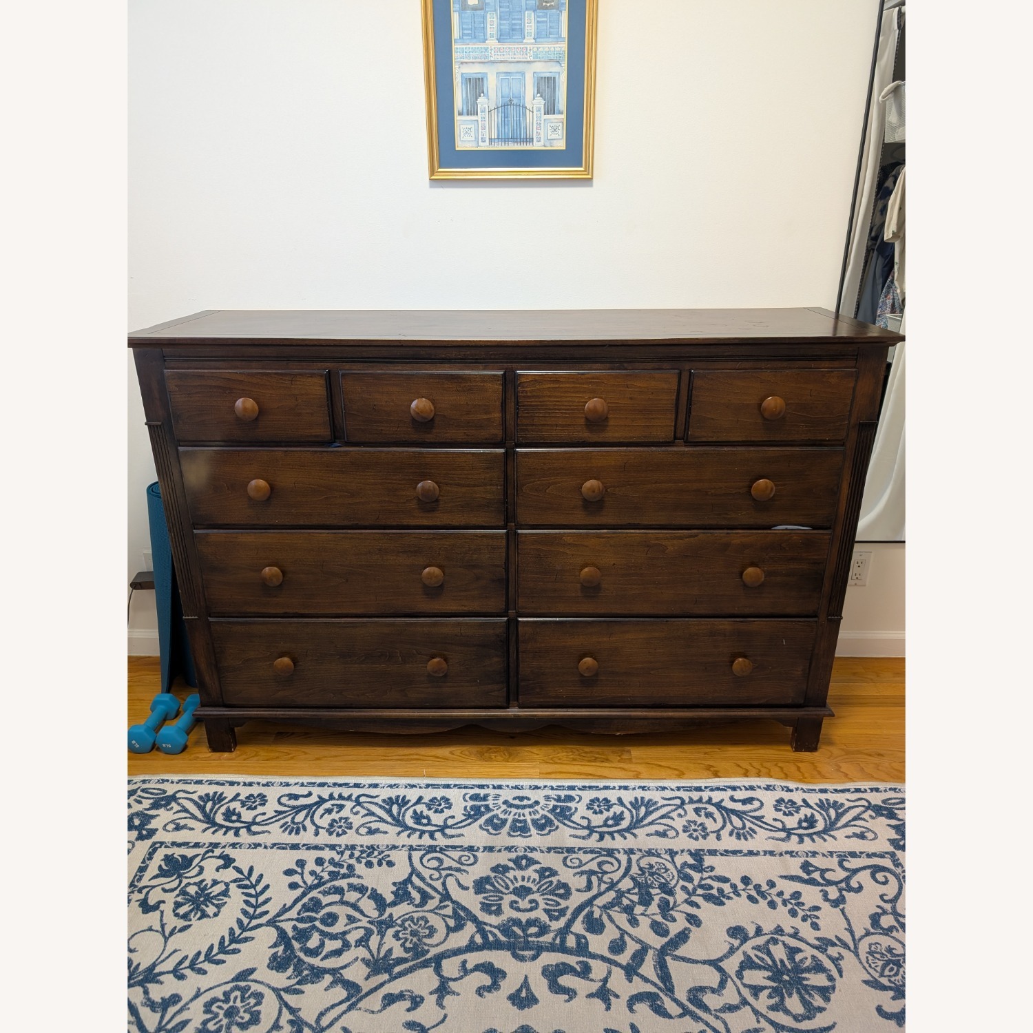 10 Drawer Brown Wooden Dresse - image-1