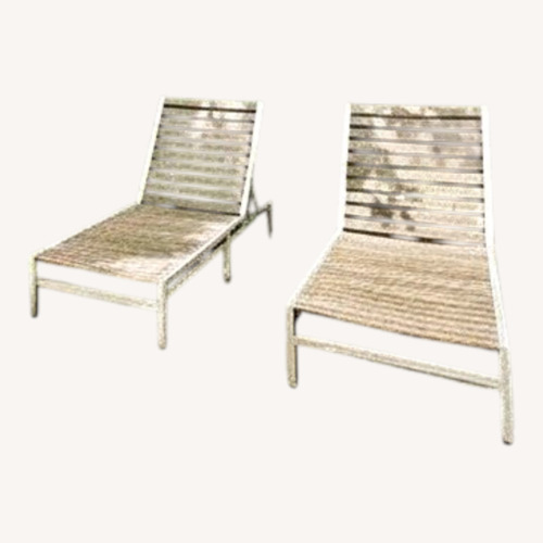 Used Dark Brown Wood Patio Furniture for sale on AptDeco