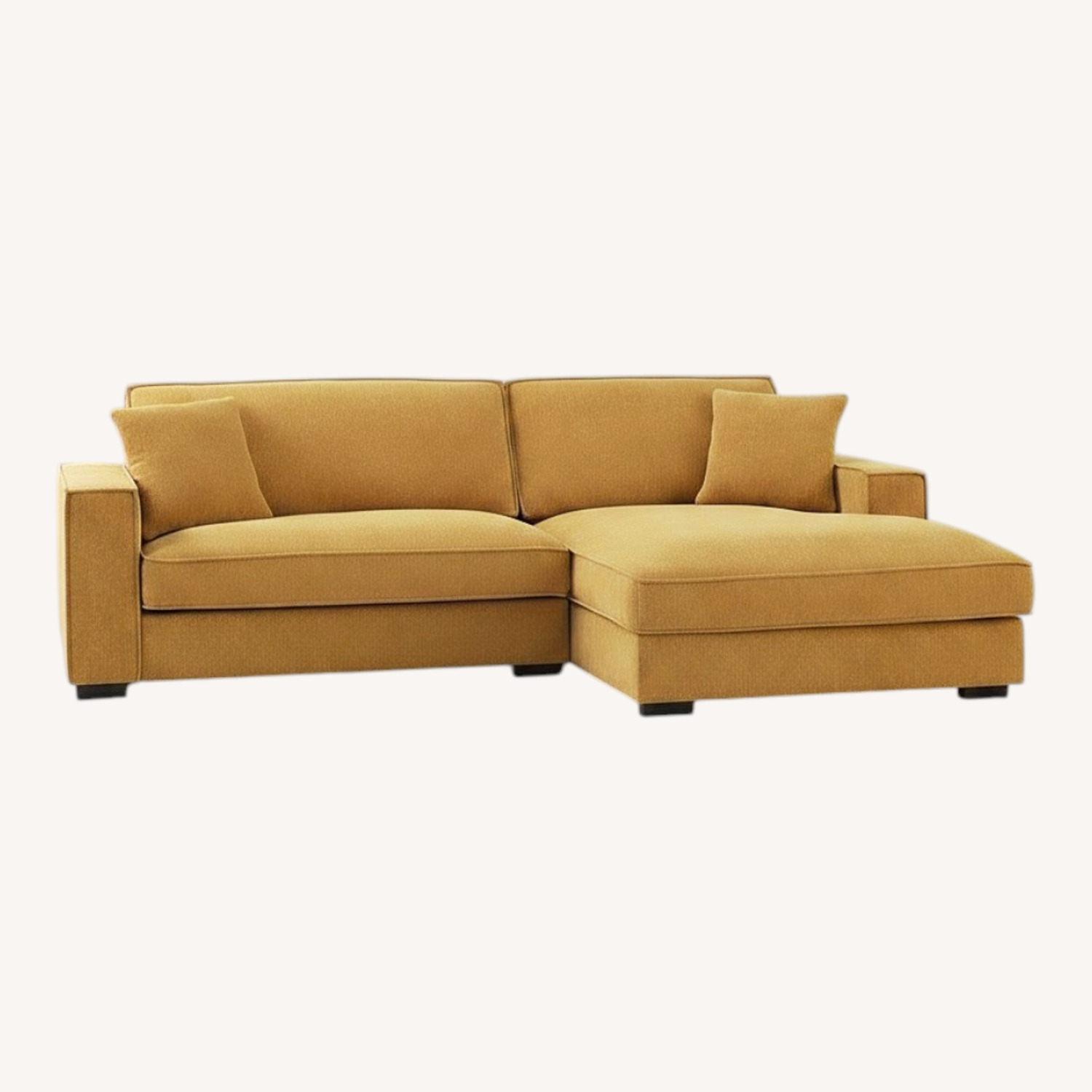 Wayfair Gold Fabric Chaise Lounge Sofa - image-0