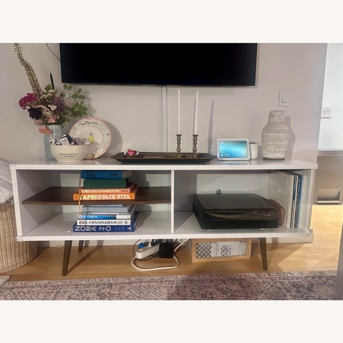 Used AllModern White TV Stand / Media Console for sale on AptDeco