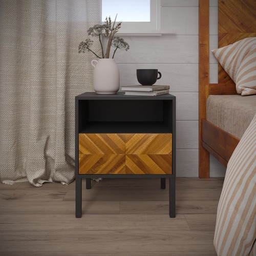 Used Vivian Nightstand With 1 Drawer – Acacia Wood for sale on AptDeco