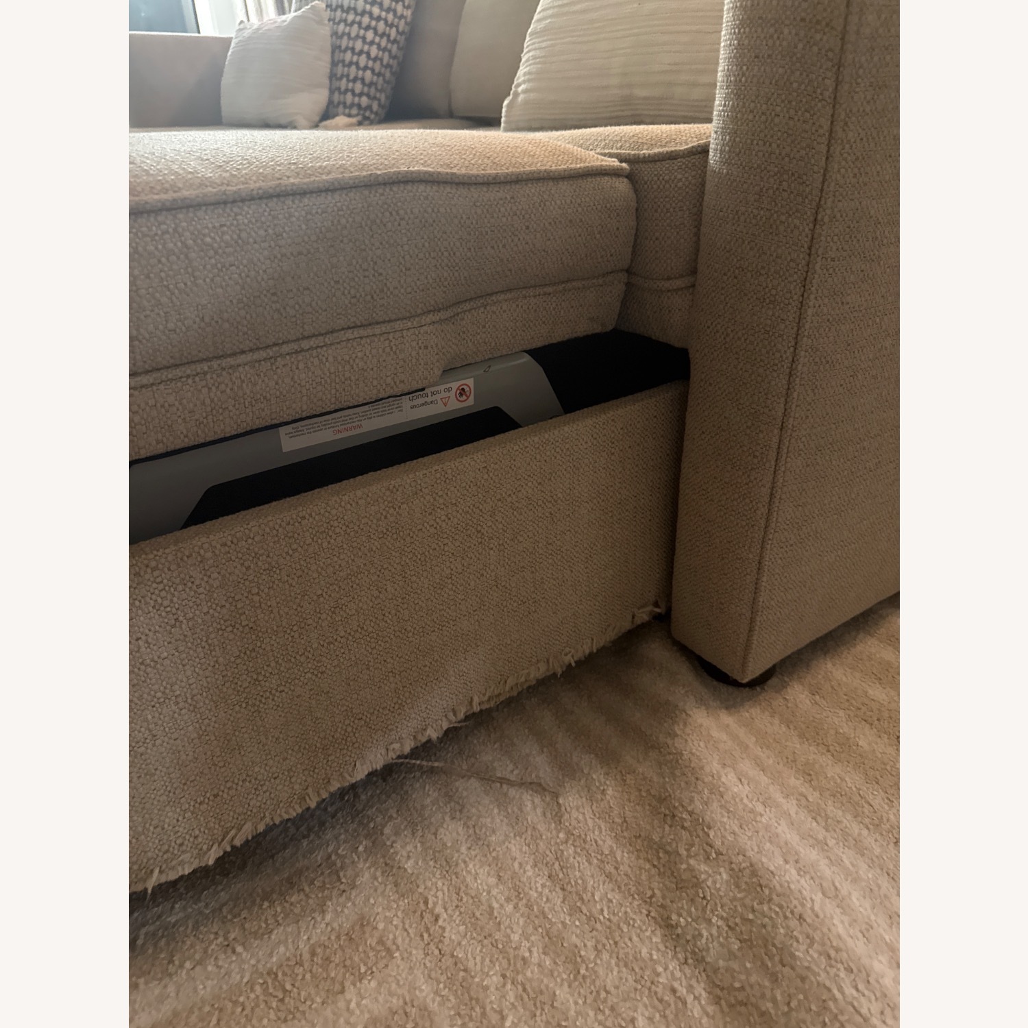 West Elm Harris 83" Sleeper Sectional W Storage - image-4