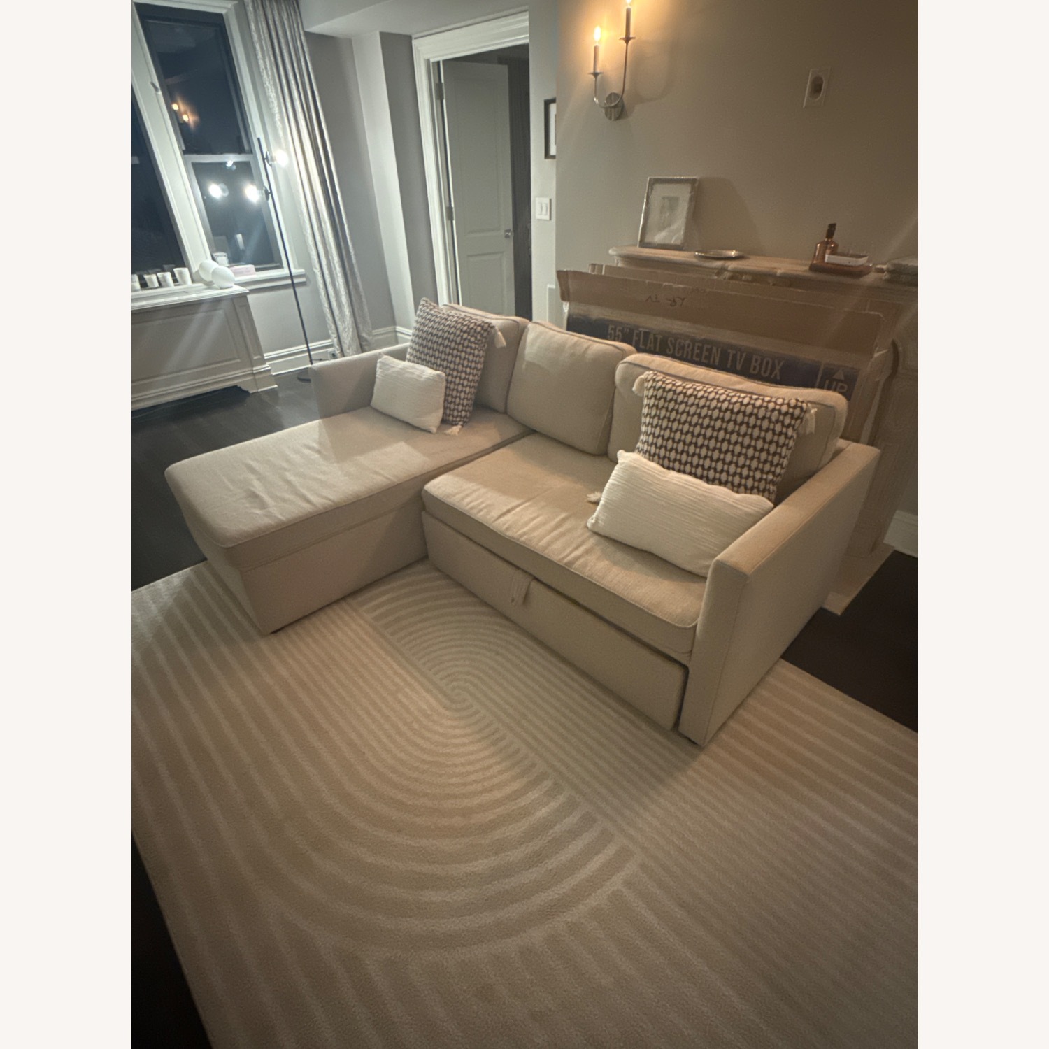 West Elm Harris 83" Sleeper Sectional W Storage - image-1
