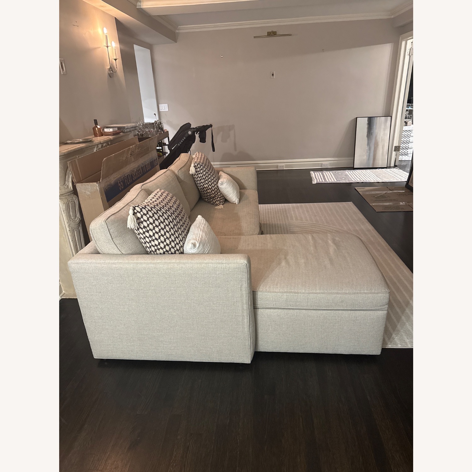 West Elm Harris 83" Sleeper Sectional W Storage - image-3