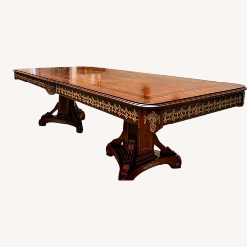 Used Dark Brown Wood Dining Table for sale on AptDeco
