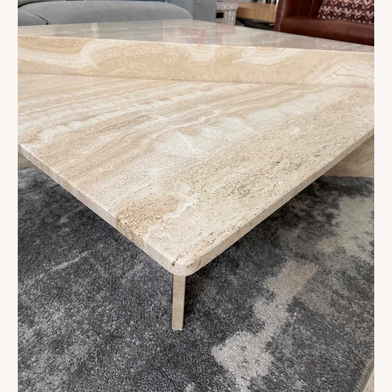 Vintage 1980s Travertine Modular Coffee Table - image-4