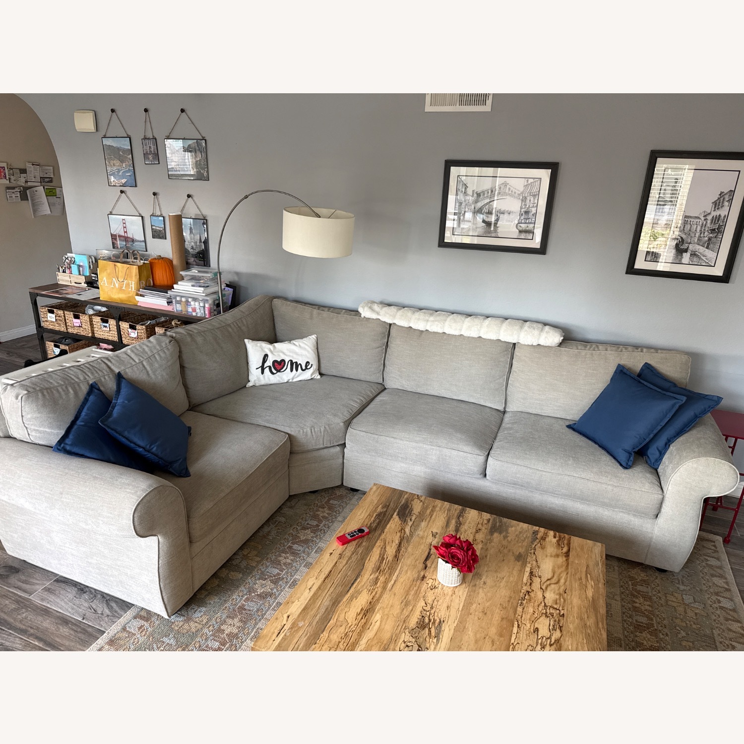 Pottery Barn Rolled Arm Pearce Sectional - image-1