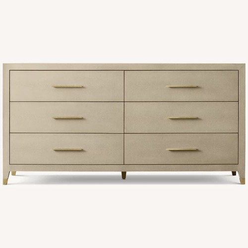Used Restoration Hardware Graydon Shagreen 6-drawer Dresser for sale on AptDeco