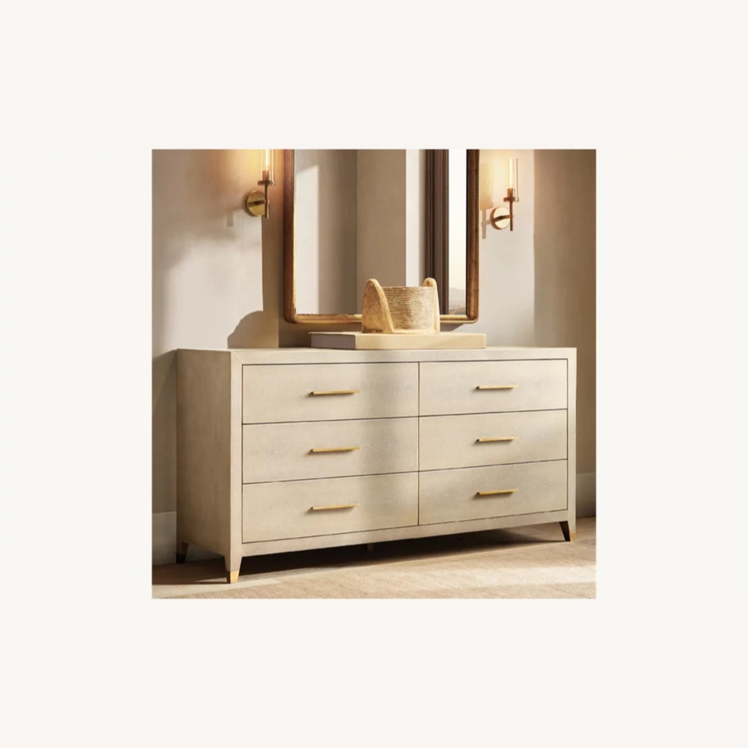 Restoration Hardware Graydon Shagreen 6-drawer Dresser - image-1