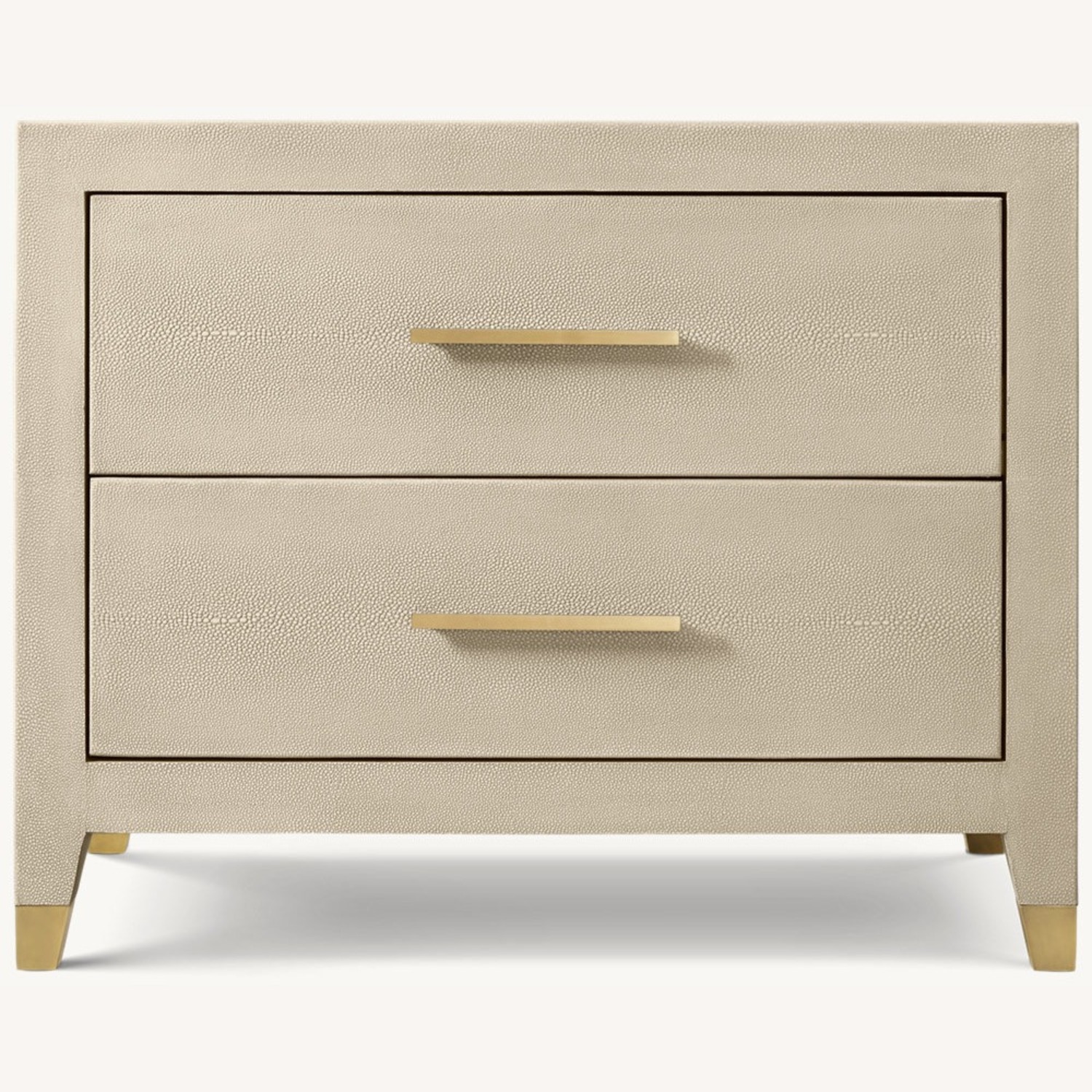 Restoration Hardware Graydon Shagreen Closed Nightstand - image-0