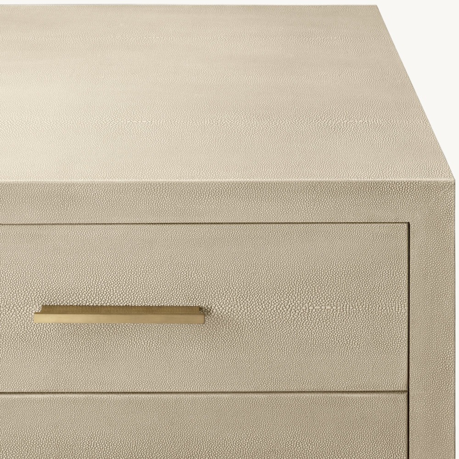 Restoration Hardware Graydon Shagreen Closed Nightstand - image-1