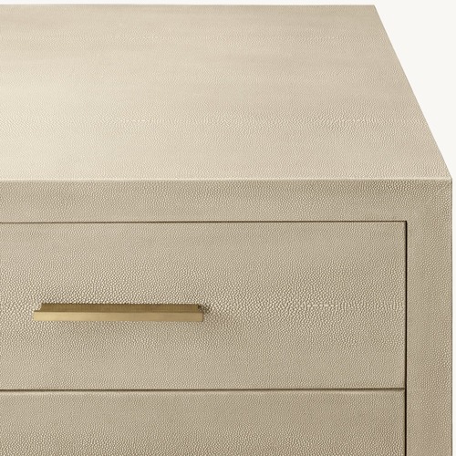 Used Restoration Hardware Graydon Shagreen Closed Nightstand for sale on AptDeco