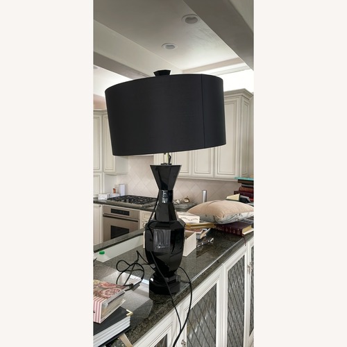 Used Global Views Black Lacquer Faceted Table Lamps for sale on AptDeco