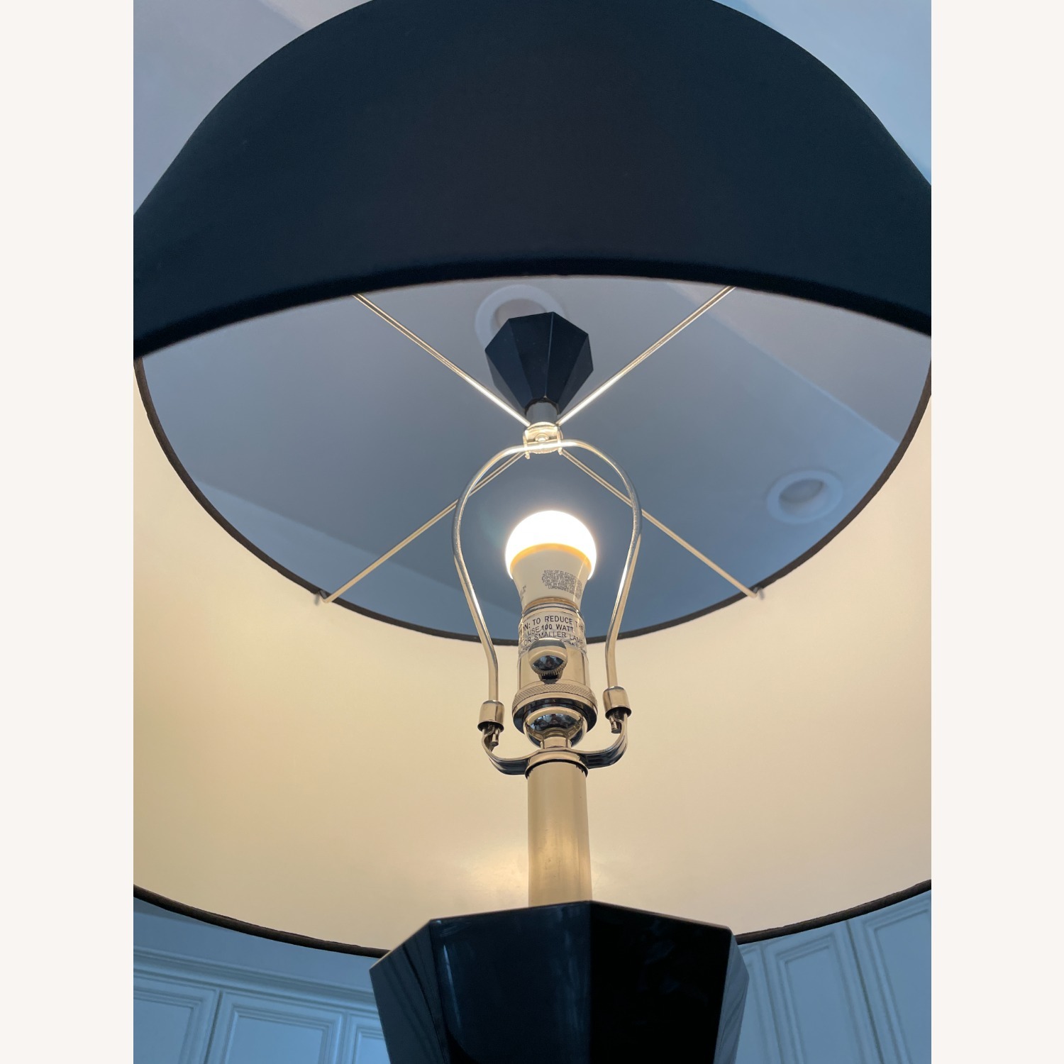 Global Views Black Lacquer Faceted Table Lamps - image-10