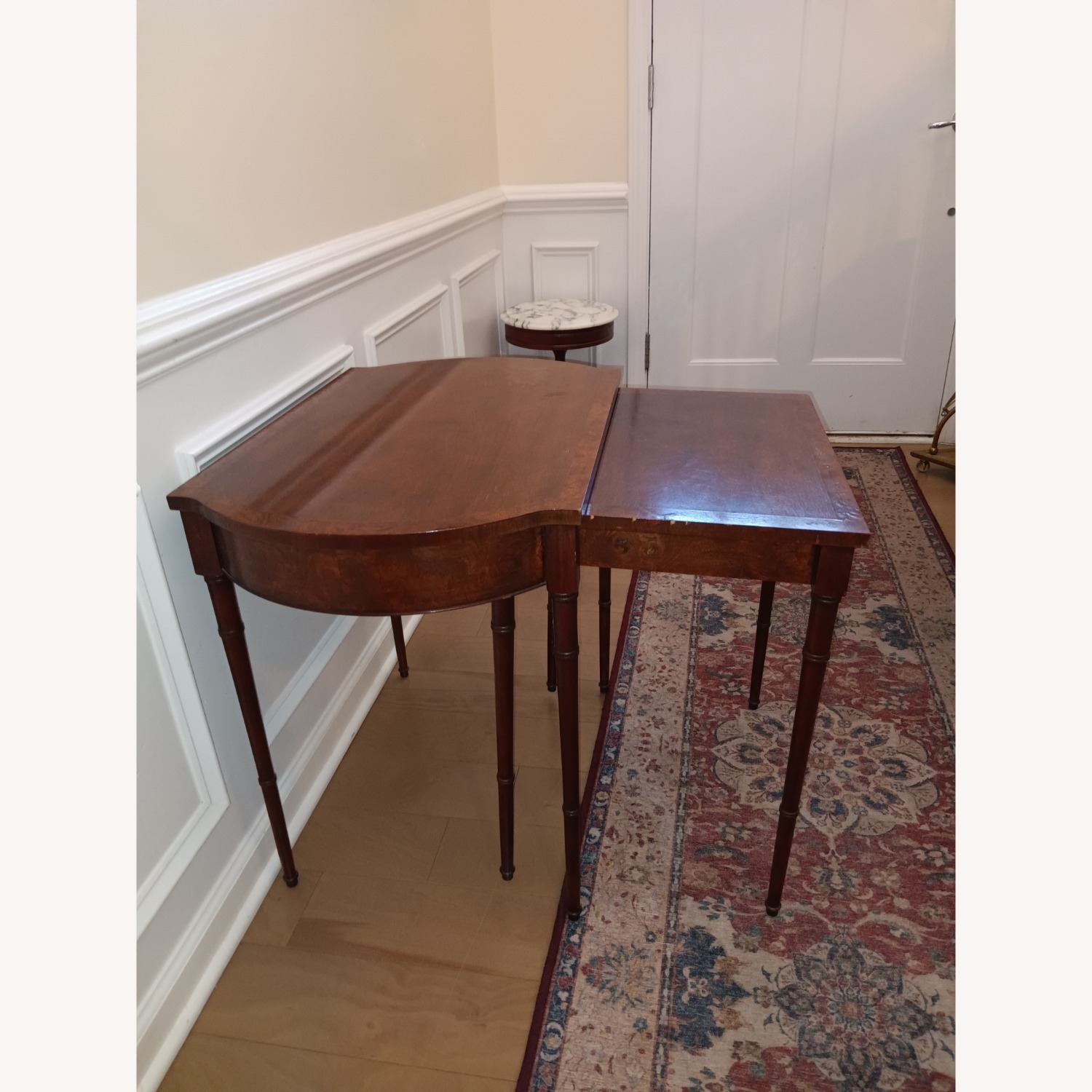Vintage/Antique Finds Dark Brown Wood Side Table - image-7