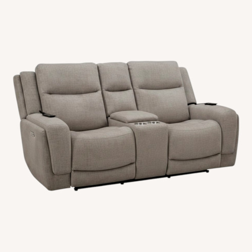 Used Fully Loaded Reclining Loveseat- Light Gray for sale on AptDeco